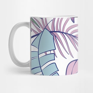 Colorful Leaves and Flowers Print Mug